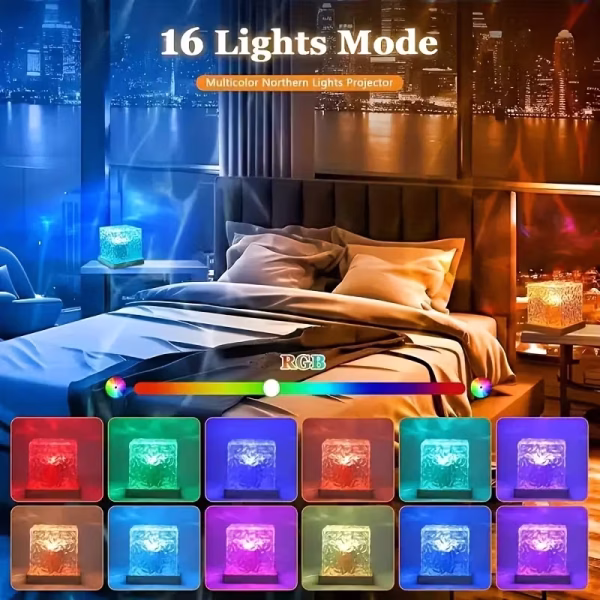 16-Color Northern Lights Projection Night Light
