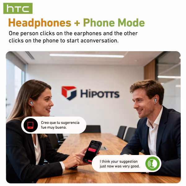 HTC NE48 Wireless Earbuds with Ai Translation