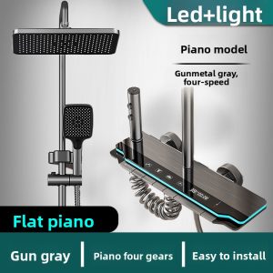 Digital Display Shower Head Set with Multiple Spray Modes