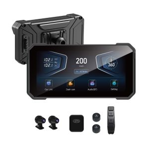 6.25 Inch Motorcycle GPS Navigator with CarPlay Dual Camera