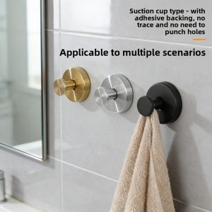Stainless Steel Suction Cup Hook for Household Kitchen Bathroom