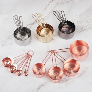 8-piece copper-plated measuring spoons